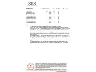 SGS test report