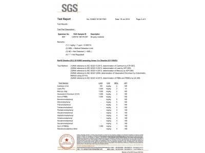 SGS檢測報(bào)告